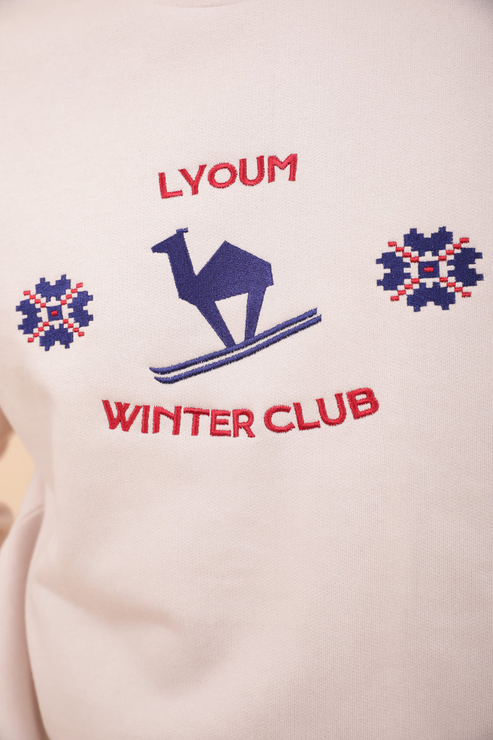 Illustration Dromadaire en Skis LYOUM Winter Club.