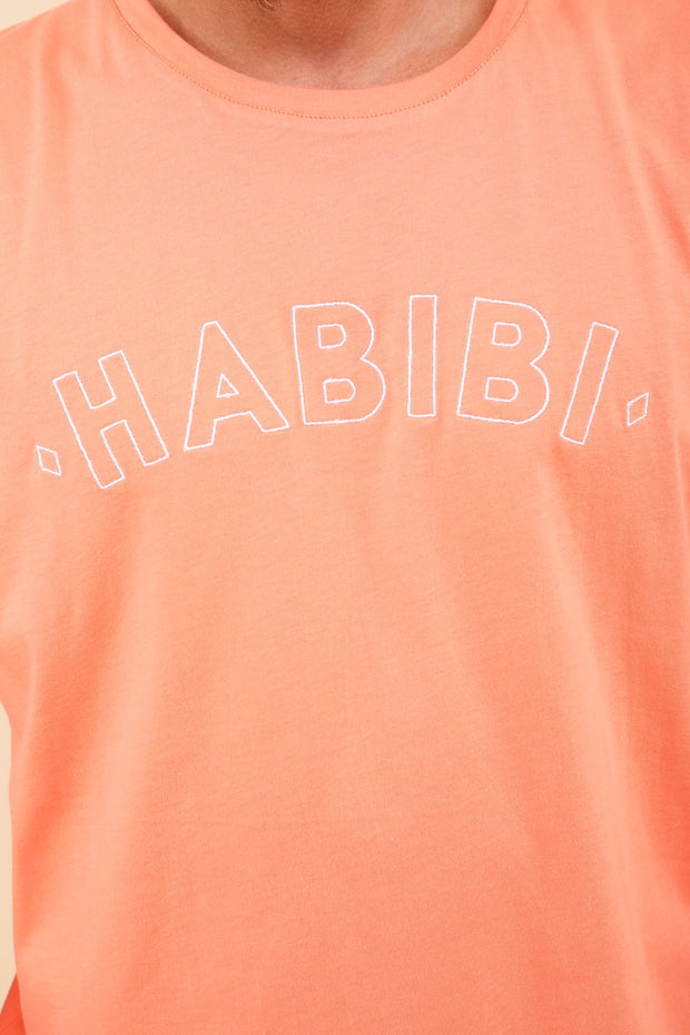 'Habibi' ('Mon Amour' en arabe) brodé en fil