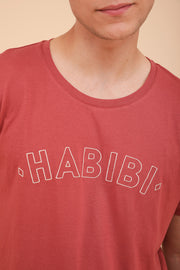 T-shirt 'Habibi' ('mon Amour' en arabe), lettres brodées.
