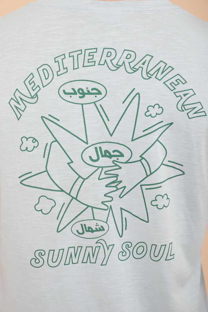 Nouvelle illustration 'Mediterranean Sunny Soul' sérigraphiée au dos.