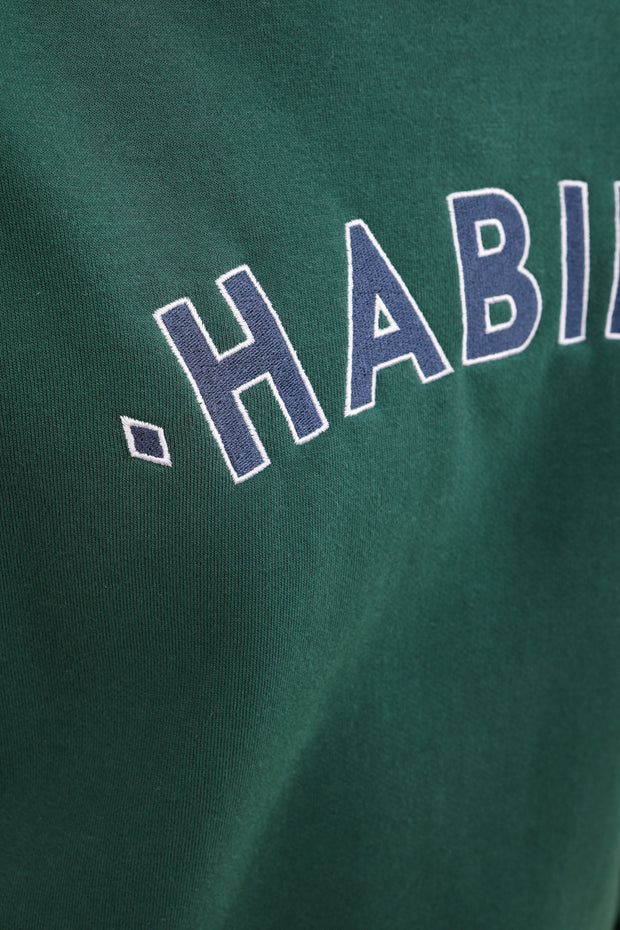 Nouvelle technique de broderie :  'Habibi' ('Mon Amour' en arabe) brodé avec un effet bicolore université.