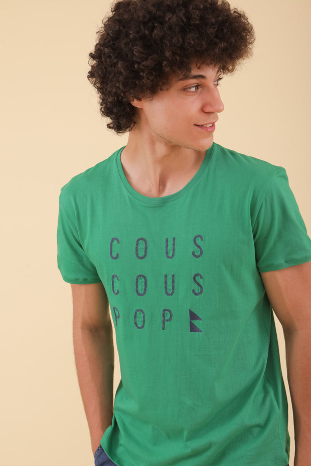 Le tshirt iconique, matière ultra-agréable avec broderie 'couscous pop' sur le devant.