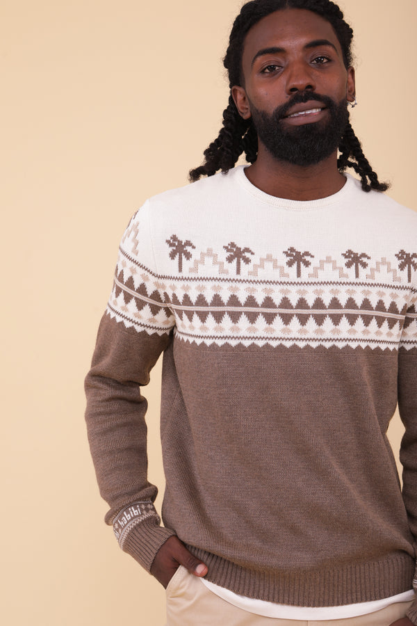 Découvrez le tout nouveau pull de Noël pour homme by LYOUM. L'iconique 'Xmas jumper' à la LYOUM, revisité à la façon méditerranéenne.